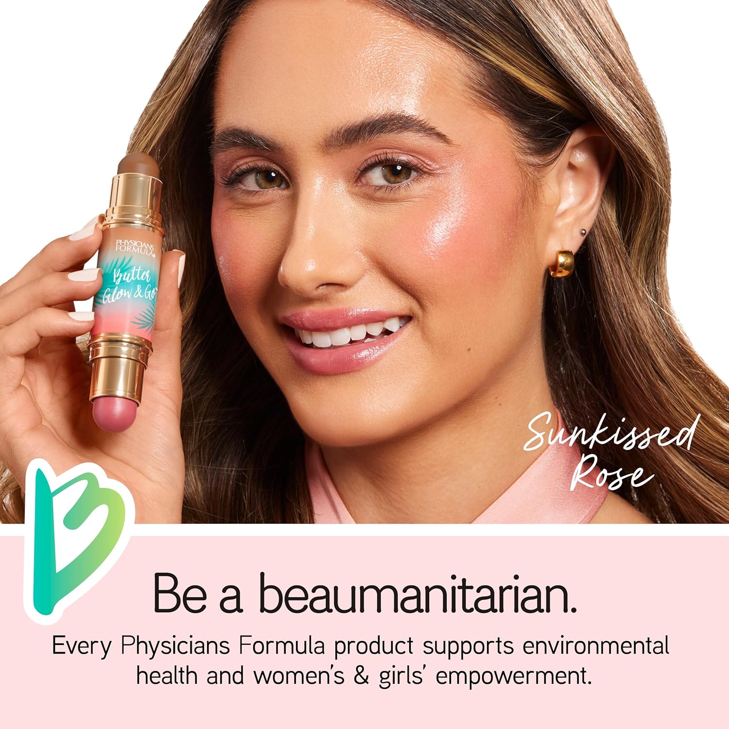 Physicians Formula Butter Glow & Go Multiuse Stick, Ultra-Creamy Radiant Finish Formula with Murumuru Butter, Vegan & Cruelty-Free- Sunkissed Rose - Image 6