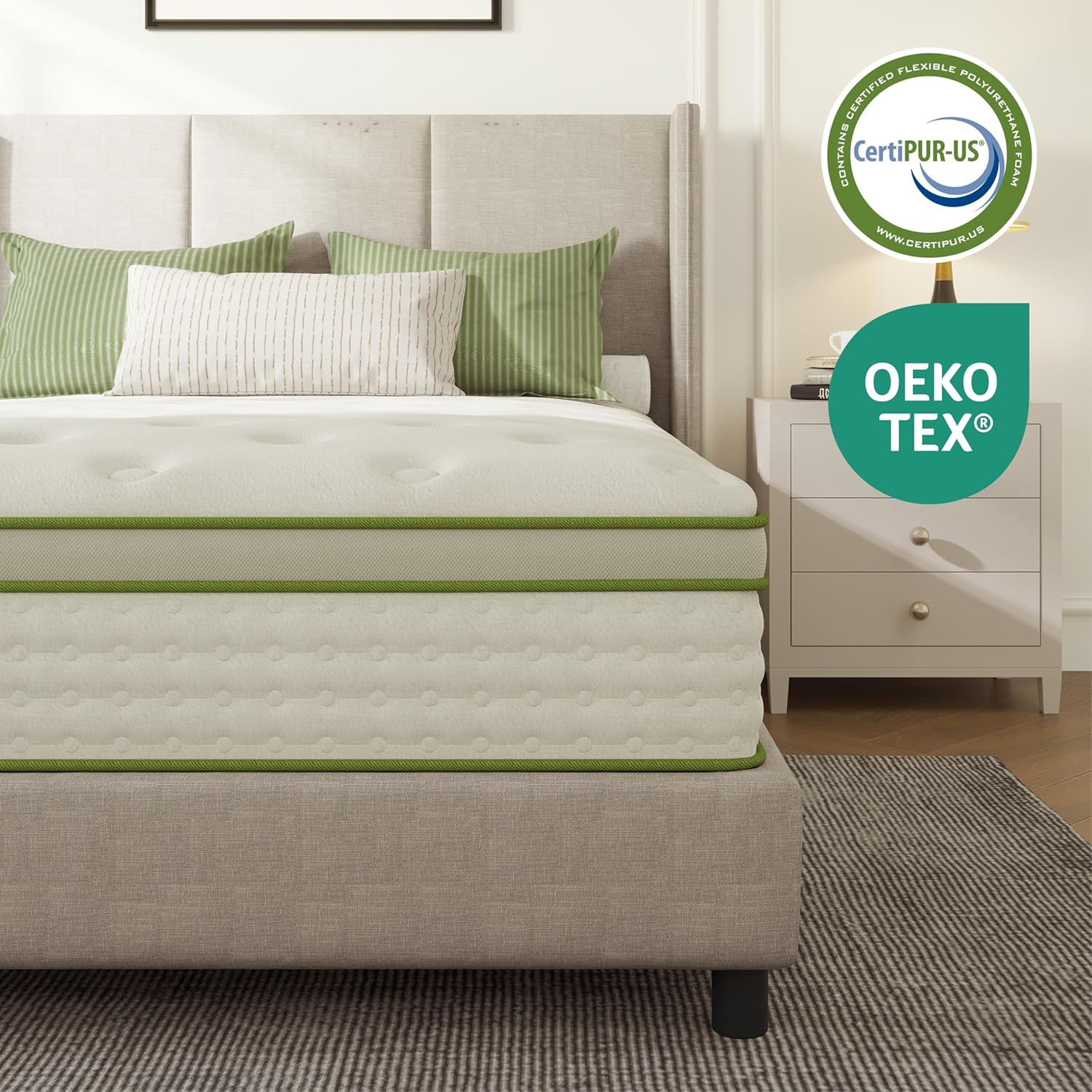 King Mattress, 14 Inch King Hybrid Mattress with Individually Pocket Innerspring for Cooling Motion Isolation & Silent Sleep, Pressure Relief, Edge Support,Medium Firm - Image 7