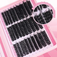 Fluffier Lash Clusters Thick Volume Lash Extension 10-18mm Cluster Eyelash Extensions DIY Individual Lashes Wispy at Home Pestañas Pelo a Pelo by ALPHONSE (60D+80D+100D, 300pcs) - Image 6