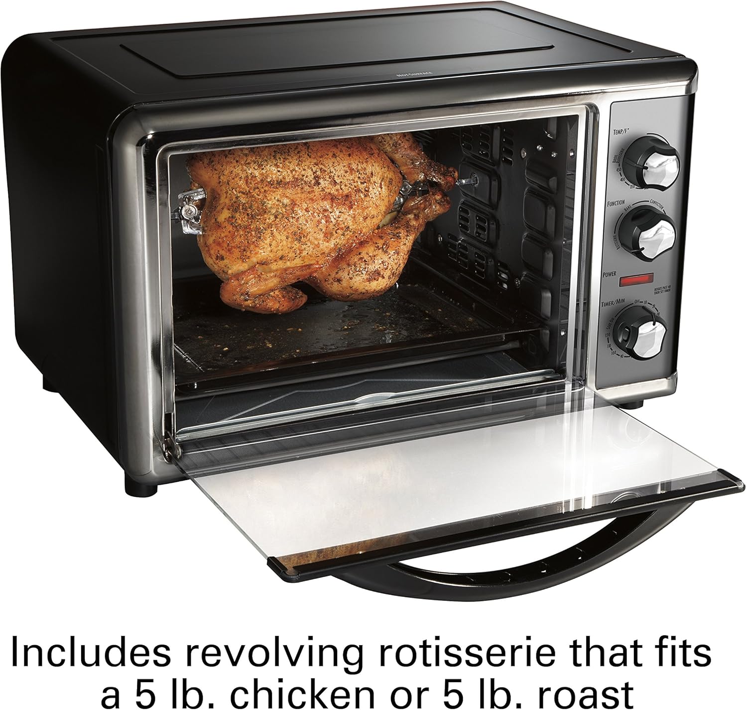 Hamilton Beach 31107D Convection Countertop Toaster Oven with Rotisserie, Extra-Large, Black and Stainless - Image 2