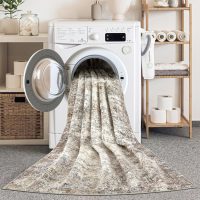 Area Rugs for Living Room: 5x7 Washable Neutral Abstract Rug for Bedroom Large Soft Modern Dining Room Rugs Indoor Floor Low Pile Carpet for Home Office Nursery - Brown Grey - Image 4