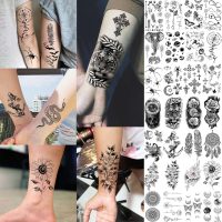 64 Sheets Long Lasting Flower Temporary Fake Tattoos For Women Arm Neck, Jellyfish Sunflower Moon Rose For Adults Girl, 3D Temp Realistic Snake Tatoo Stickers Serpent Peony Floral Kids - Image 6