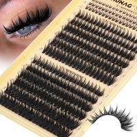 Spiky Manga Lash Clusters 12-20mm Long Eyelash Clusters 80D+100D Cluster Eyelash Extensions with Bottom Lashes Individual Fairy 300pcs Thick Volume DIY Plume Flake Cluster Lash Extension by TOOCHUNAG - Image 7