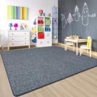 Chicrug Modern 3x5 Area Rugs for Bedroom Living Room, Memory Foam Low-plie Carpet Rug for Kids Playroom, Indoor Floor Rug for Bedside Dorm Dining Room Home Decor, Dark Blue and White - Image 8