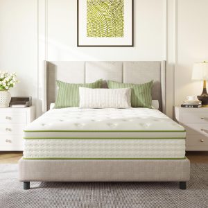 King Mattress, 14 Inch King Hybrid Mattress with Individually Pocket Innerspring for Cooling Motion Isolation & Silent Sleep, Pressure Relief, Edge Support,Medium Firm