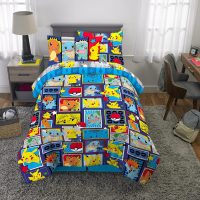 Franco Kids Bedding Super Soft Comforter and Sheet Set with Sham, 5 Piece Twin Size, Pokemon - Image 5