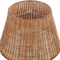 Aspen Creative 32989, Empire Natural Rattan Spider Shade, 9" Top x 14" Bottom x 9-1/2" Slant - Image 4
