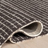 Rugs USA 6x9 Melrose Checked Wool Indoor Area Rug, Contemporary Farmhouse Charcoal/Ivory for Living Room, Bedroom, Office, Entryway, Hallway - Image 6