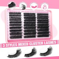 Fluffier Lash Clusters Thick Volume Lash Extension 10-18mm Cluster Eyelash Extensions DIY Individual Lashes Wispy at Home Pestañas Pelo a Pelo by ALPHONSE (60D+80D+100D, 300pcs) - Image 5
