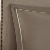 Madison Park Essentials Room in a Bag Faux Silk Comforter Set - Luxe Diamond Tufting All Season Bedding, Matching Curtains, Decorative Pillows, Taupe King(104"x92") 24 Piece - Image 4