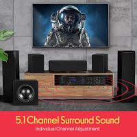 Pyle Bluetooth Audio Amplifier - Home Stereo Receiver with 5 Channels and Subwoofer Out - MP3/USB/SD - AUX - FM Radio - 2 Mic Inputs w/ Echo - VFD Display - Remote Control - PDA8BU - Image 6