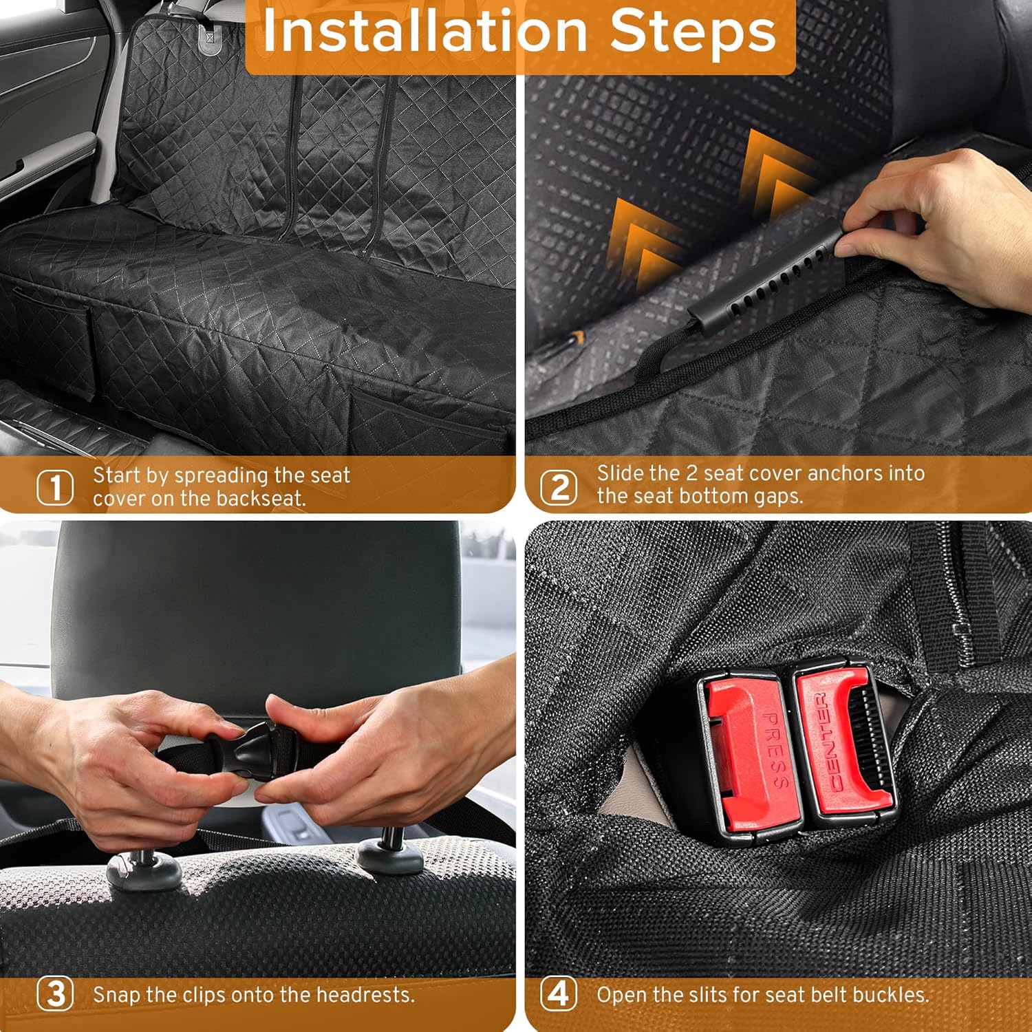 Dog Car Seat Cover for Back Seat Compatible with Honda CRV CR-V HRV HR-V Accessories, Waterproof Non-Slip Pet Bench Backseat Covers 2026 New - Image 7