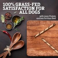 Buffalo Range Rawhide-Free Dog Treats – Natural Jerky Twists Made with Grass-Fed Buffalo – Hickory Smoked Flavor High Protein Chews for Dogs – Healthy Rawhide Alternative – 40 Count - Image 3