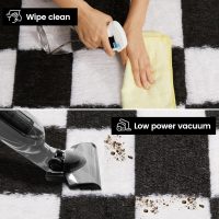 Super Soft Rug for Bedroom, 5x7 Ft Black and White Area Rug Classic Checkered Shaggy Anti-Skid High Pile Soft Fluffy Rug Fuzzy Carpet for Living Room Bedroom Kids Room Nursery, Dorm Home Decor - Image 3
