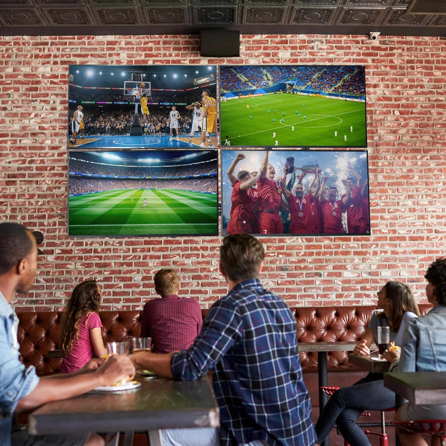 VIVO Pop-Out Steel 2x2 Video Wall Mount, Fits 4 TV Screens 37 to 65 inches, Wide VESA Range and Screen Leveling, Holds up to 616 lbs, Black, MOUNT-VW65-4 - Image 7