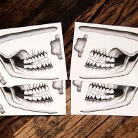 2 x Classic Skull Temporary Tattoo Halloween Costume for Men and Women, Adult, Face Sticker - Image 3