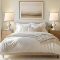 PARTPHONER Retro Table Lamps Set of 2, Bedside Lamp for Bedroom Rustic Farmhouse Table Lamps for Living Room, 22" Vintage Nightstand Lamps with White Shades, White - Image 6