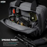 Savior Equipment Specialist Series Tactical Double Scoped Handgun Firearm Case Pistol Bag for Outdoor Hunting Shooting Range, Lockable Compartment, Additional Magazine Storage Slots - Image 5