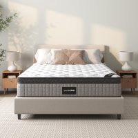 12'' Queen Mattress, Queen Size Mattress in a Box, Modern New Diamond Innerspring Hybrid and Cooling Gel Memory Foam Mattresses, Pressure Relief & Motion Isolation, RV Medium Firm Matress (12'') - Image 3