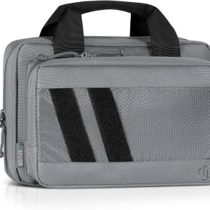 Savior Equipment Specialist Series Tactical Double Scoped Handgun Firearm Case Pistol Bag for Outdoor Hunting Shooting Range, Lockable Compartment, Additional Magazine Storage Slots