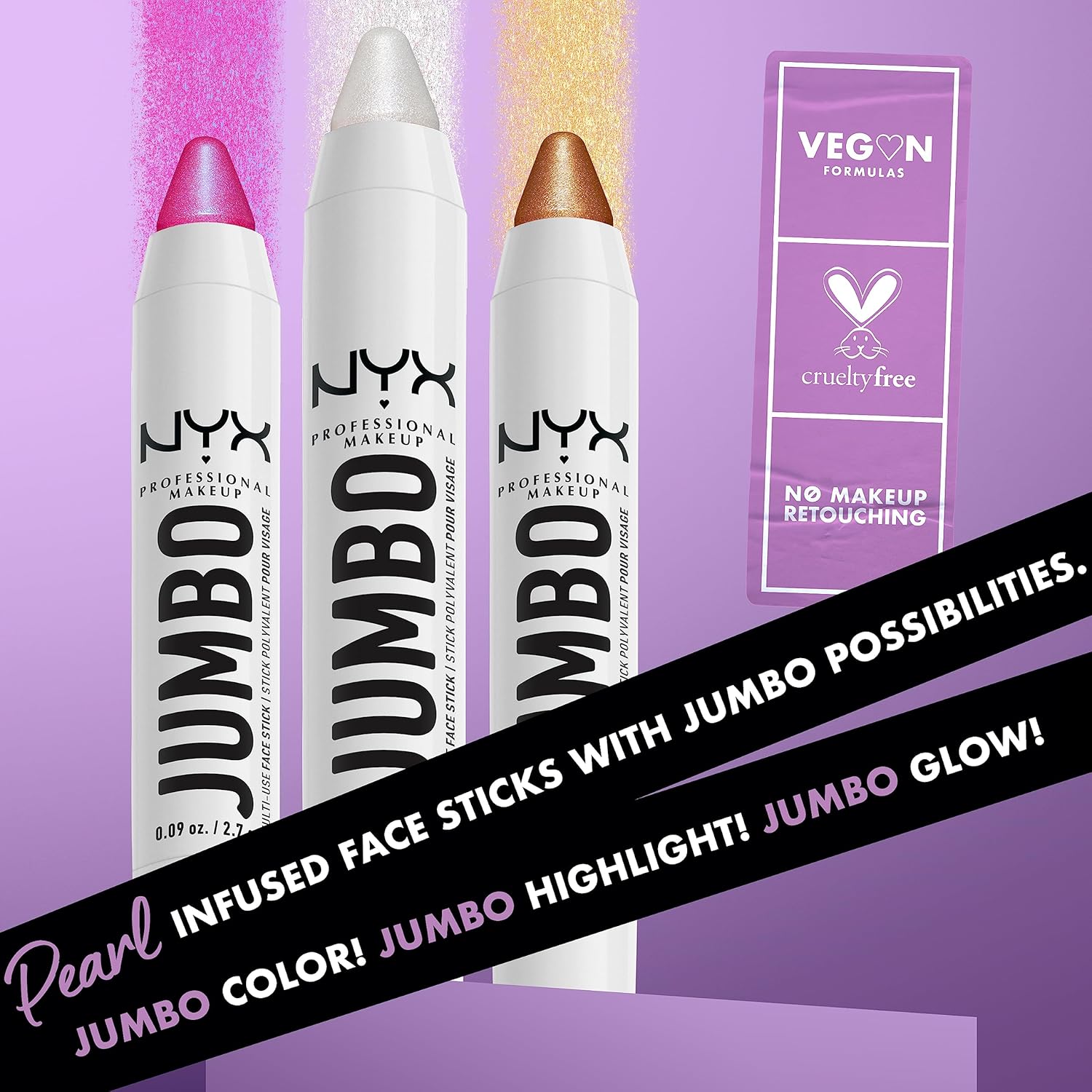 NYX PROFESSIONAL MAKEUP, Jumbo Multi-Use Face Highlighter Stick - Vanilla Ice Cream - Image 7