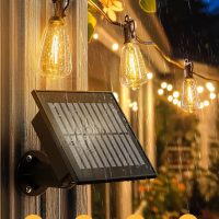 Brightown Outdoor Solar String Lights Waterproof 58FT with 25 Shatterproof ST38 LED Bulbs, 2700K Solar Lights Outdoor with Remote, Solar String Lights for Outside, Camping, Yard, Party Decor - Image 5