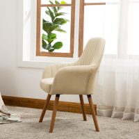 Roundhill Furniture Tuchico Contemporary Fabric Accent Chair, Arm Rest, Tan - Image 8