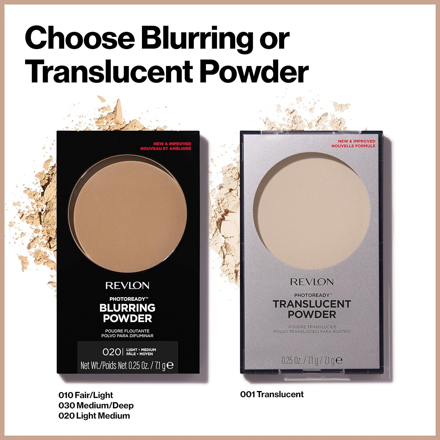 Revlon PhotoReady Blurring Face Powder Makeup, Longwear, Light-Medium Coverage with Flawless Finish, Shine & Oil-Free, 020 Light Medium, 0.25 oz - Image 7