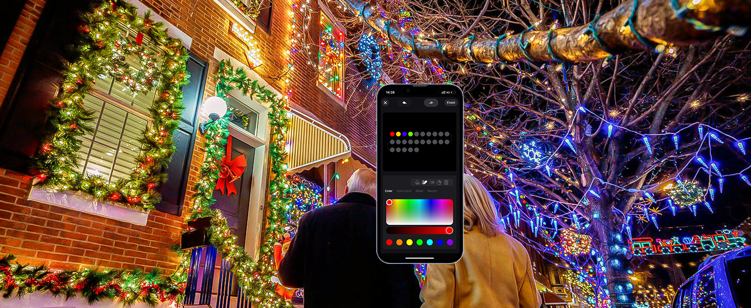 You can set the color you want for each bead of this lights to meet your various needs.