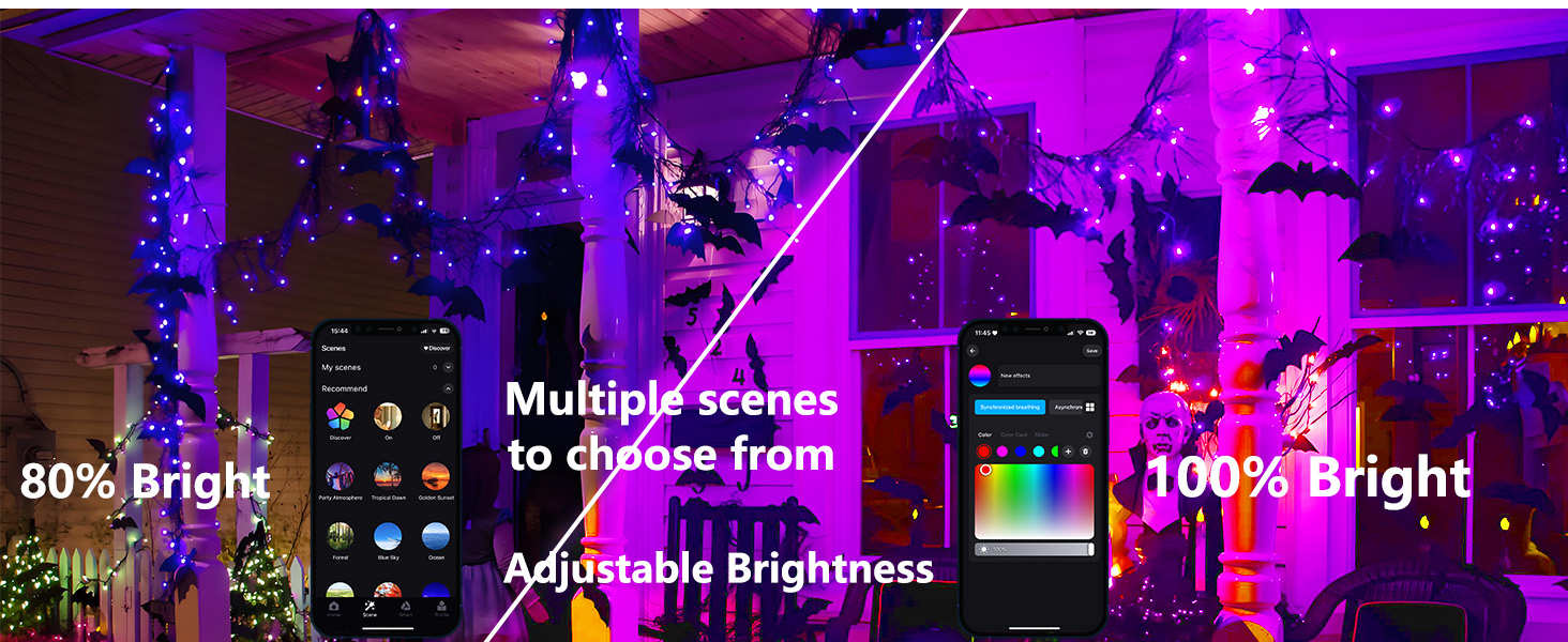 The speed and brightness can be adjusted.