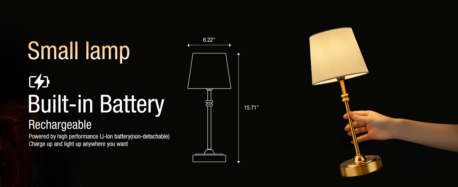 small lamp built in battery