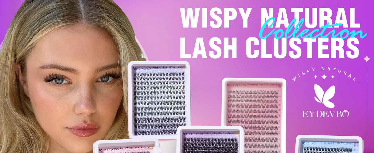 Wispy lash clusters