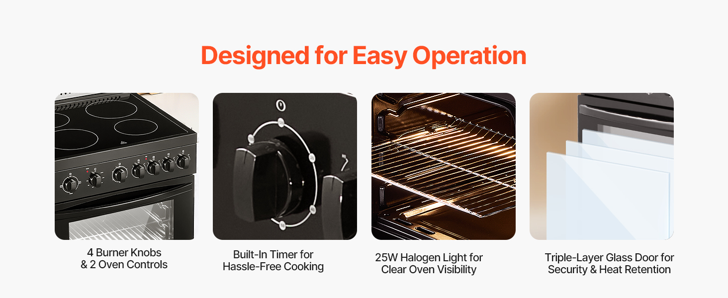 electric range with oven