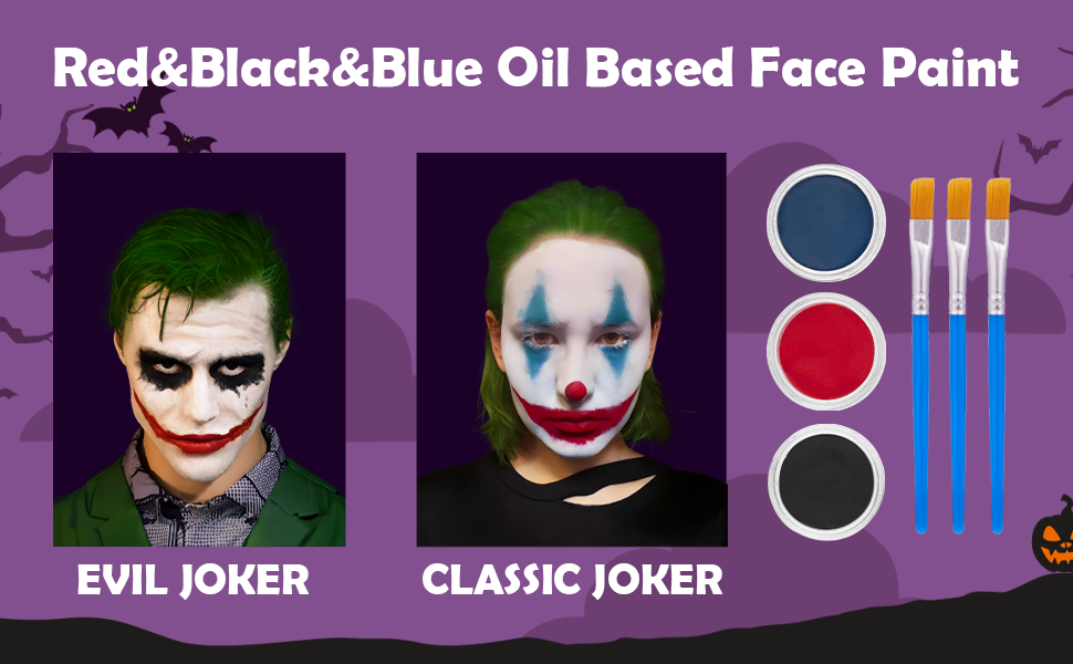 Halloween Joker Clown Makeup Kit