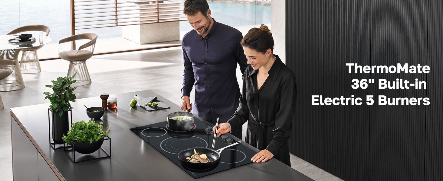 ThermoMate 36inch Built-in Electric 5 Burners