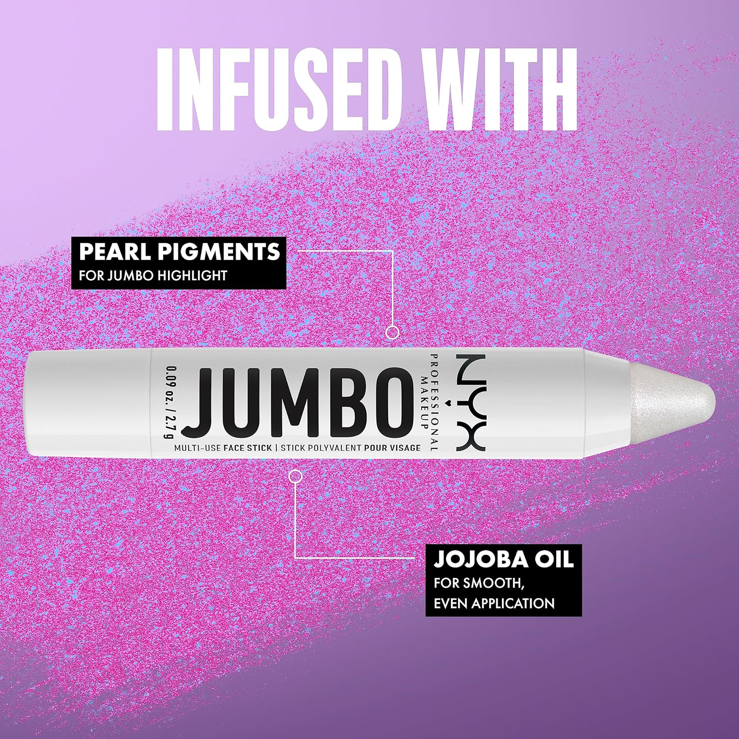 NYX PROFESSIONAL MAKEUP, Jumbo Multi-Use Face Highlighter Stick - Vanilla Ice Cream - Image 6