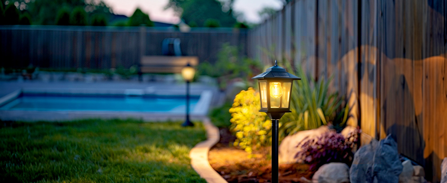 solar light posts for outside