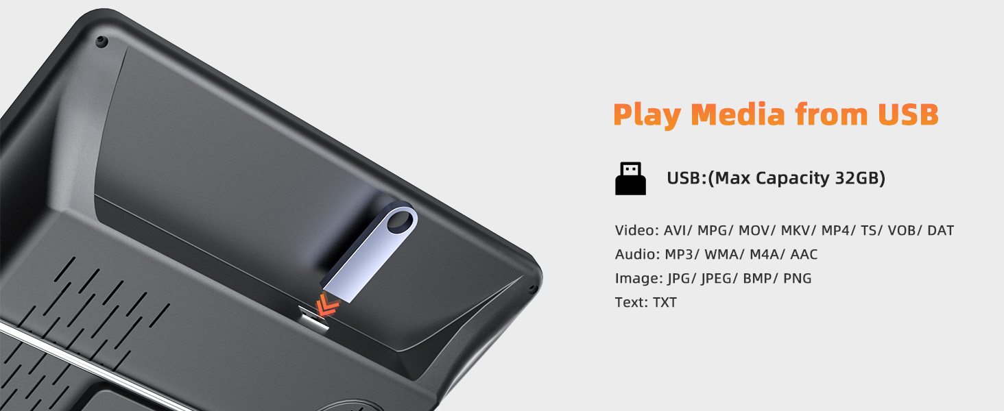 rechargeable portable tv usb