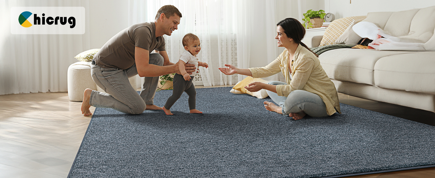 bedroom runner area rugs for living room kids room blue white shag carpet low plie rug home decor