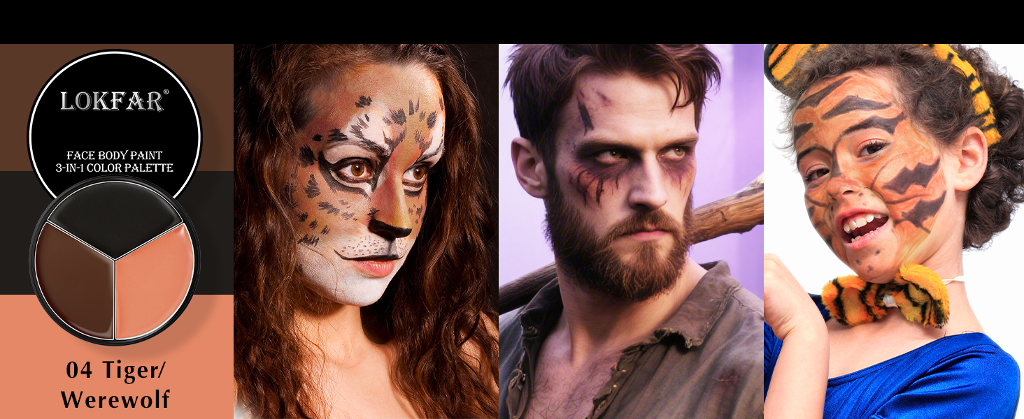 halloween face body paint kit