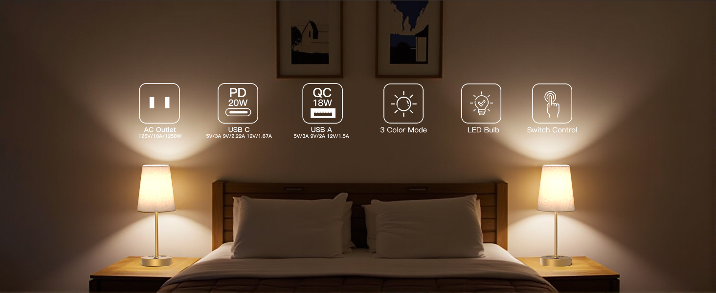 Bedside table lamp