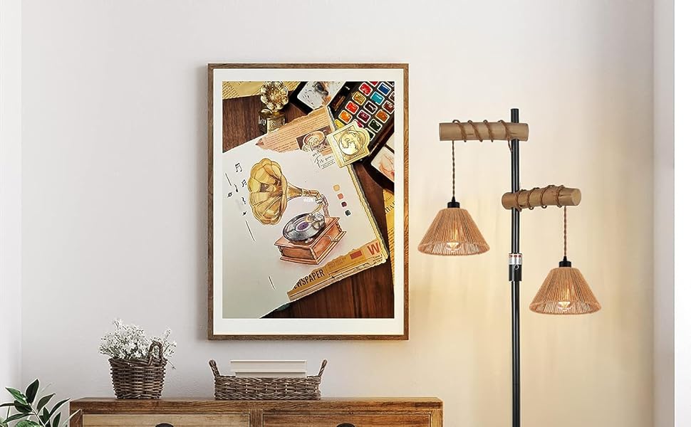 Boho Rattan Pendant Lamp Replacement