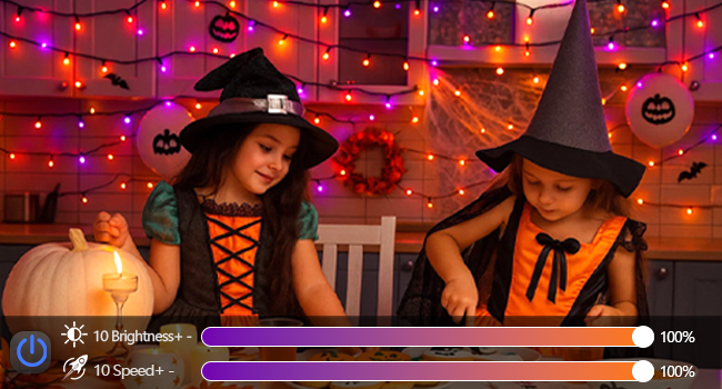 adjustable brightness & speed