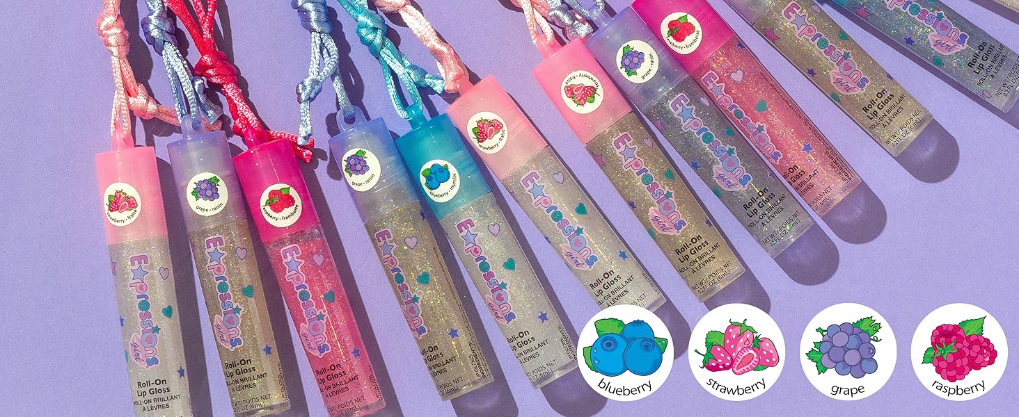 fruit flavored lip glosses for kids