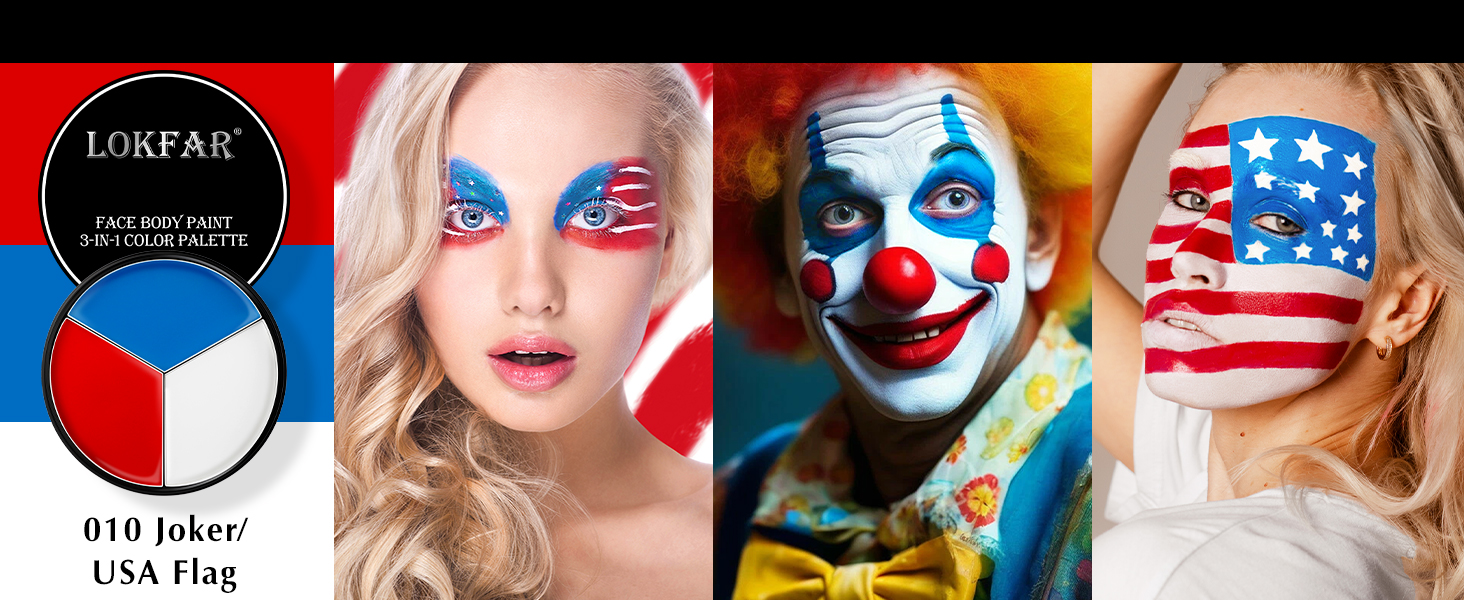 halloween face body paint kit