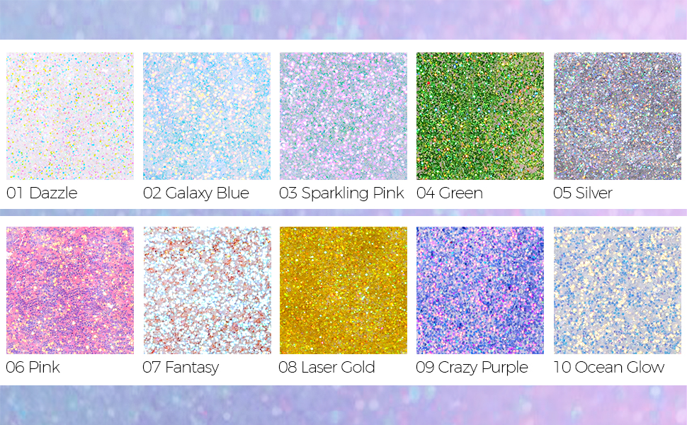 Super sparkly glitter gel