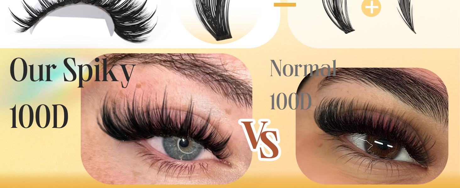 spiky lash clusters