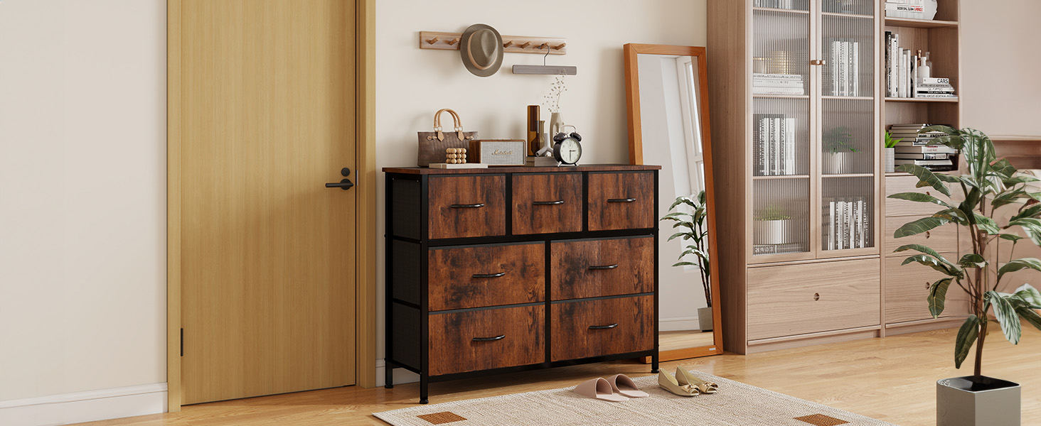 7 Drawers Dresser for Bedroom