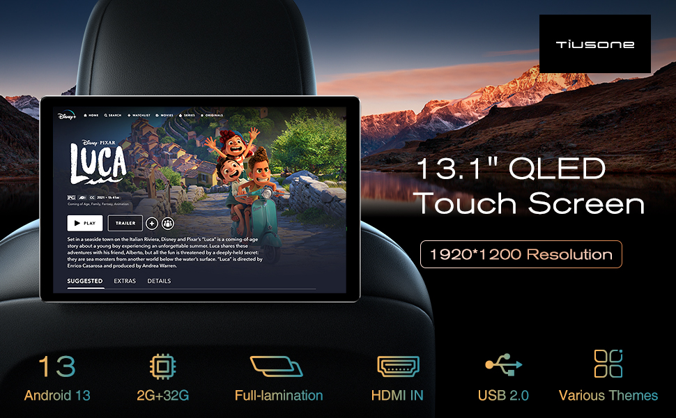 Tiusone 13.1” QLED touch screen