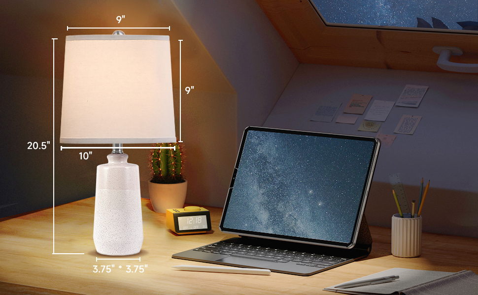 white ceramic table lamps for nightstand set of 2